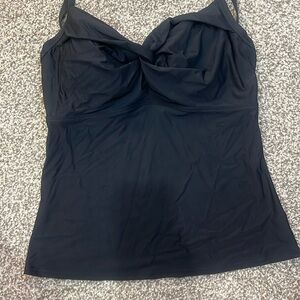 Athleta black tankini top and high rise bottoms, 38 D/DD, L